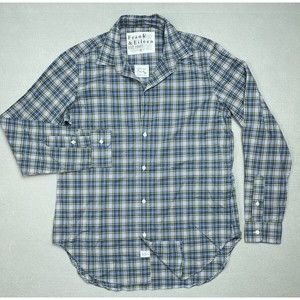 Frank & Eileen Shirt Womens Small Blue Tartan Frank Shirt Long Sleeve Cotton
